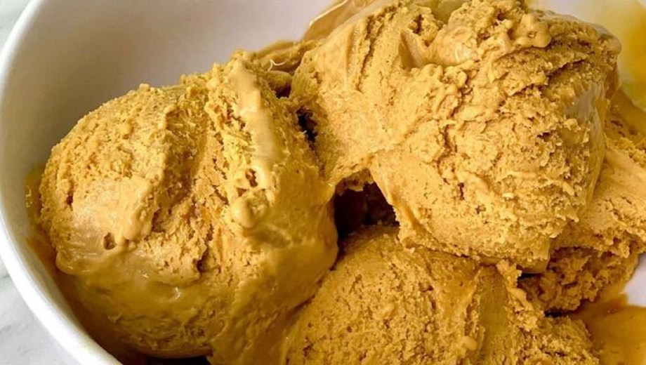 Helado casero de dulce de leche.