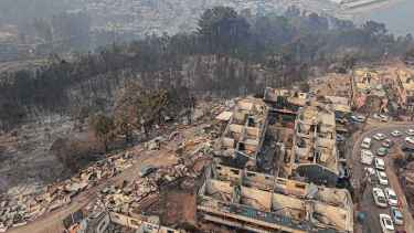 Incendios en Chile: encuentran restos óseos en un departamento destruido de Lirquén