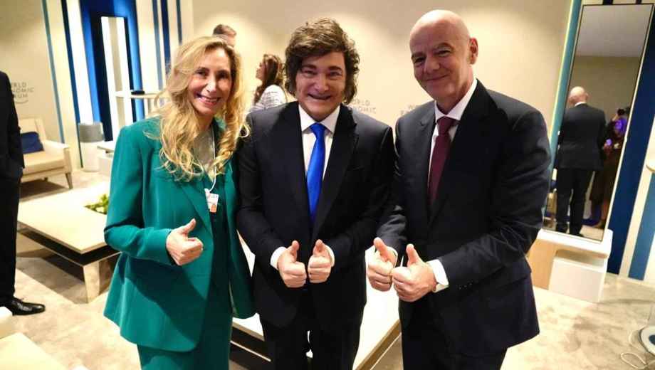 Javier Milei y Gianni Infantino coincidieron en Davos, en el marco del Foro Económico Mundial y de la firma del Board of Peace. Foto: Presidencia de la Nación.