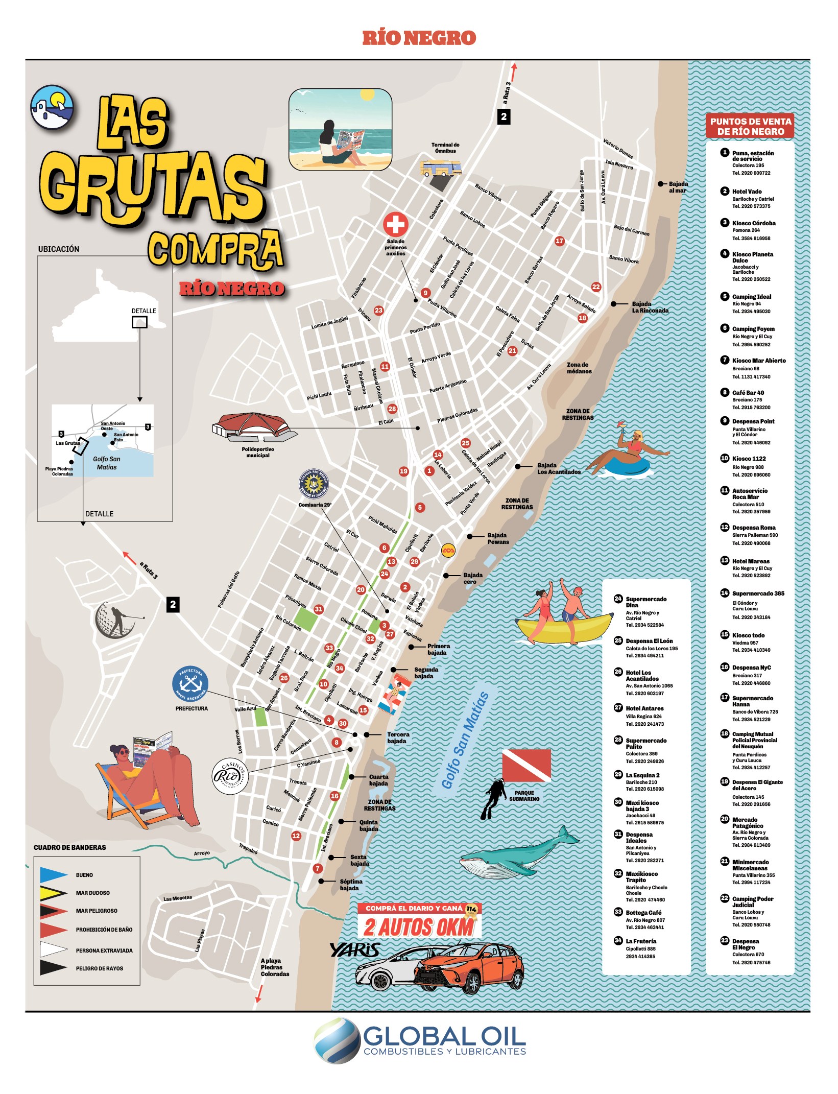 Mapa Las Grutas Diario Río Negro