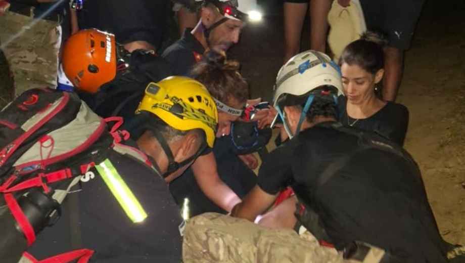 La mujer fue asistida por un amplio operativo. Foto: gentileza.