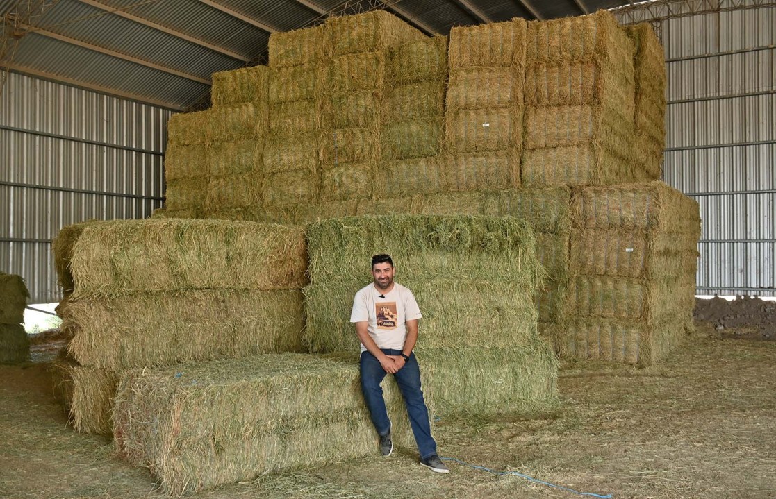 Rodrigo Núñez es productor de alfalfa en Río Negro. Foto: Florencia Salta.