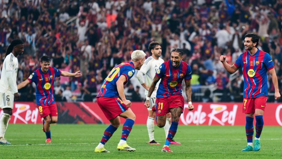 Barcelona venció 3 a 2 a Real Madrid en la final de la Supercopa de España. 