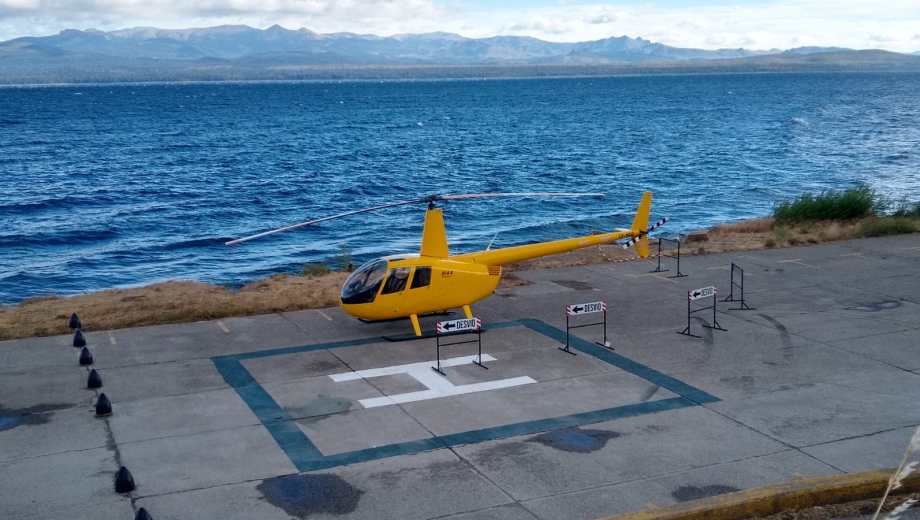 La turista fue evacuada en helicóptero. 