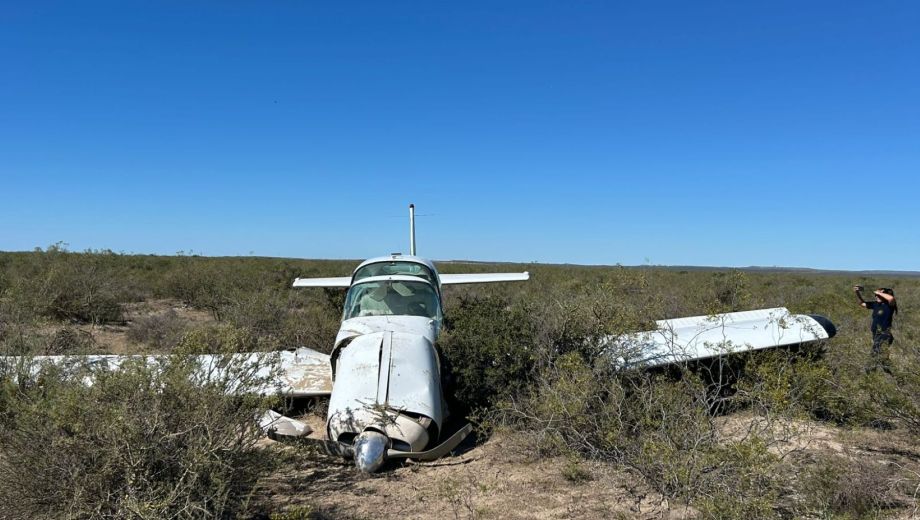 Se cayó una avioneta cerca de San Antonio Oeste. Foto: Gentileza. 