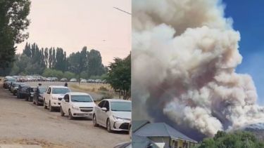 Evacuados, largas filas para cargar nafta y corte en la Ruta 40 en Chubut en medio de los incendios forestales