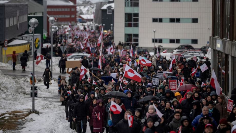 Protesta en Groenlandia contra Donald Trump. Foto: Reuters. 