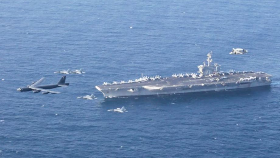 Estados Unidos envió un portaaviones a Medio Oriente. Foto: AP. 