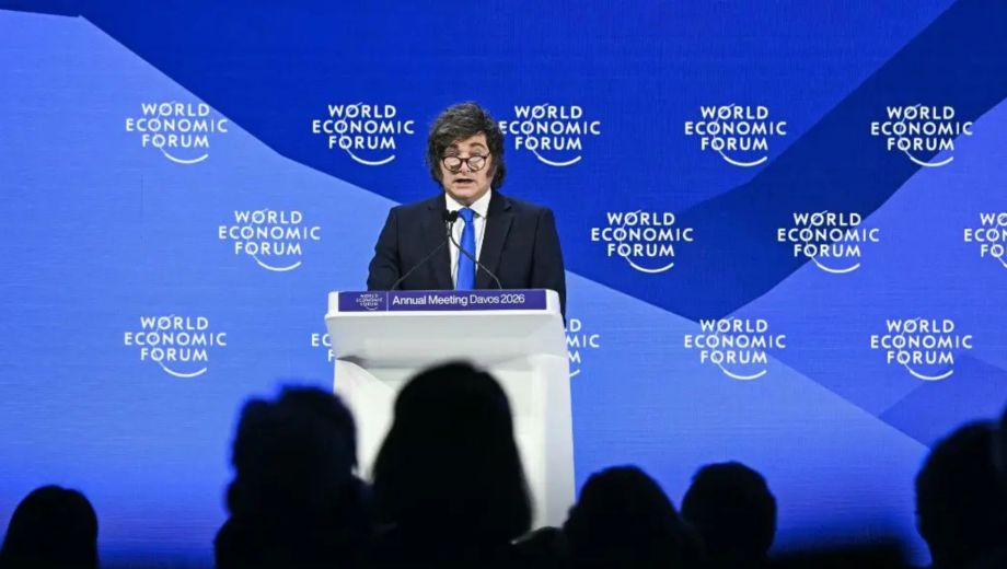 Javier Milei y su último día en el Foro de Davos. Foto: AFP