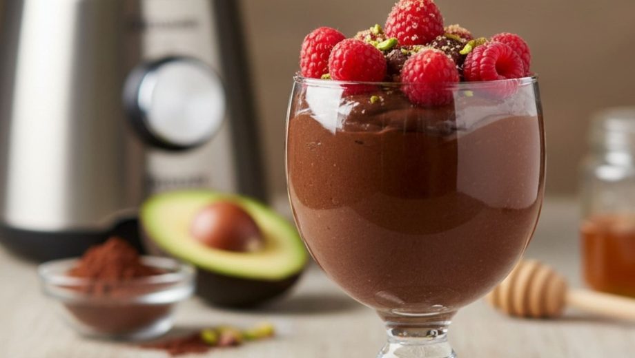 Mousse de chocolate y palta en licuadora.-