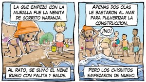 «La muralla de la Bajada 1», la tira de Chelo Candia en el suple Viajes y Turismo