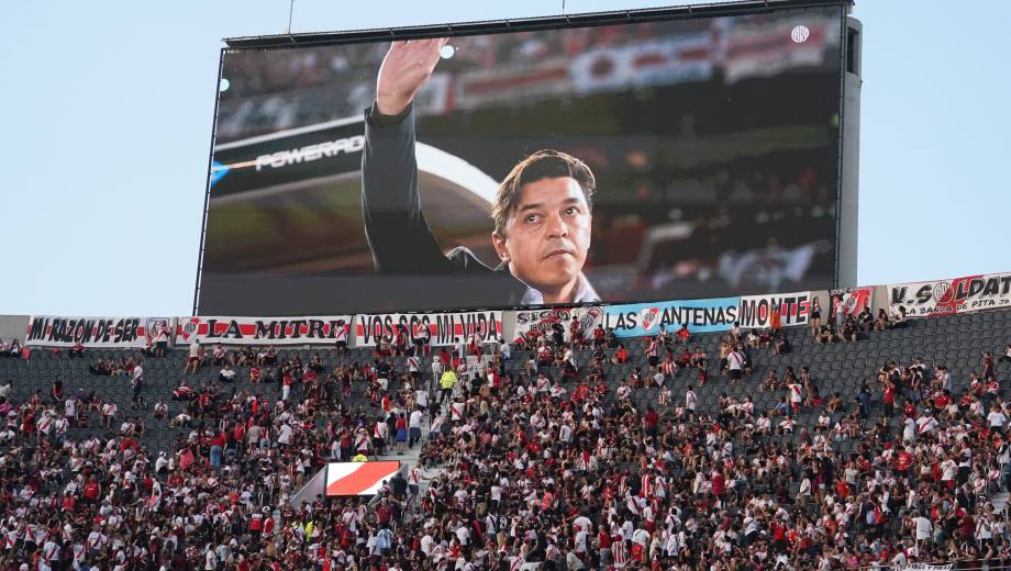 River preparó un video homenaje para Marcelo Gallardo y fue exhibido en las pantallas antes del partido.