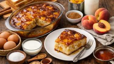 Cómo hacer budín de pan con durazno: paso a paso para obtener un postre húmedo y delicioso
