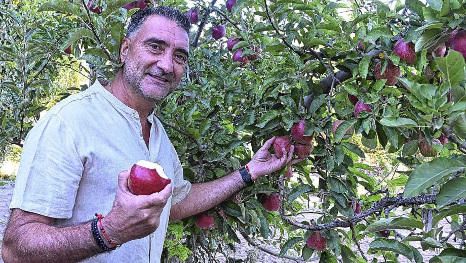 Productor de peras y manzanas en la Patagonia. Foto: Juan  Thomes.