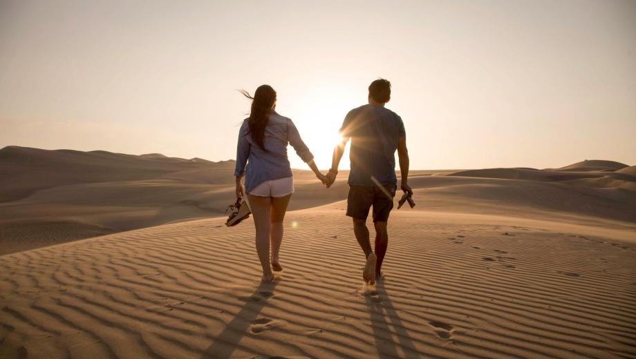 Atardecer en el desierto de Ica en Perú. Gentileza. 