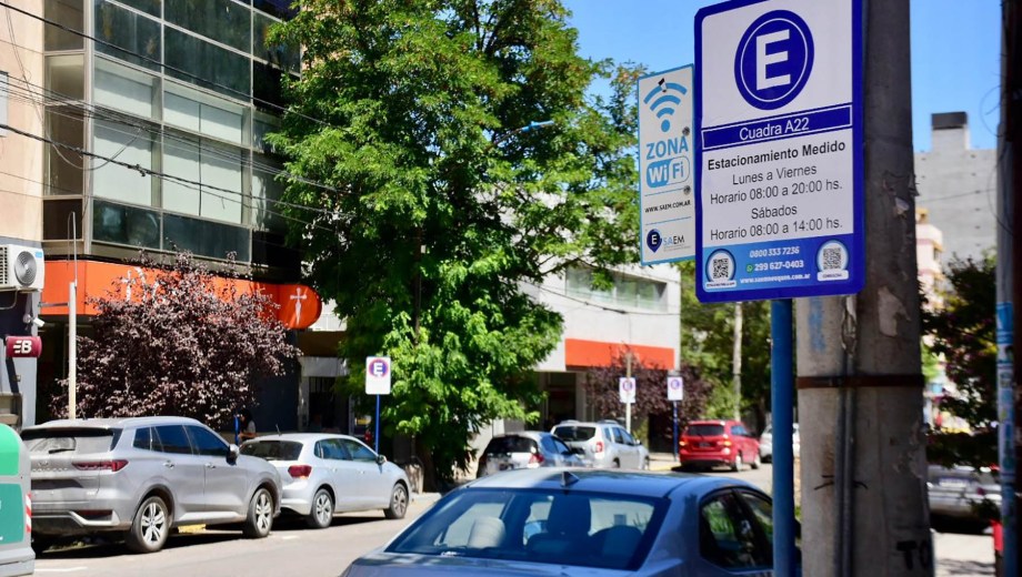 Neuquén suma nuevas cuadras con estacionamiento medido. Foto: Mati Subat