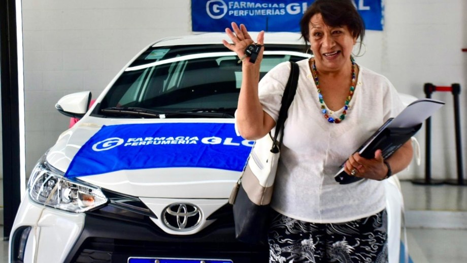 Virgia Titoz, una de las ganadoras de un Toyota Yaris. (Foto: Matías Subat).