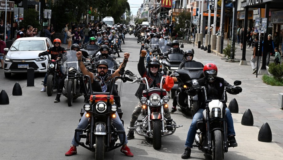 El encuentro de motoqueros cumplió 10 años en Bariloche. Foto: Alfredo Leiva