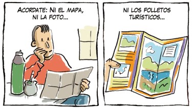 «La propia experiencia», , la tira de Chelo Candia en el suple Viajes y Turismo