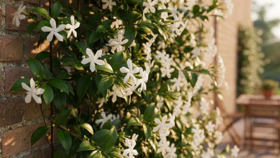 Jazmín: planta trepadora.-