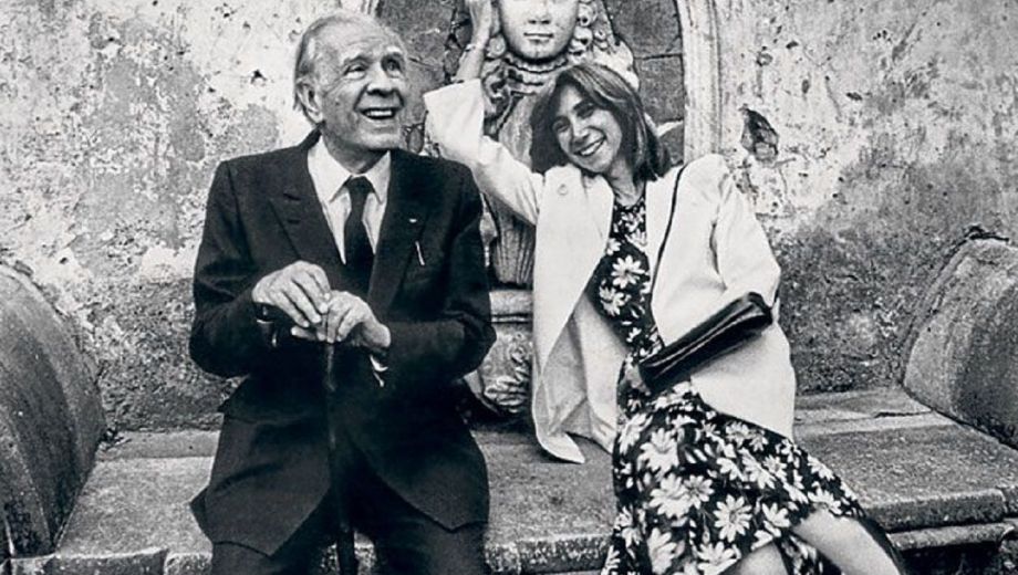 Borges y María Kodama,  felices juntos en Ginebra.