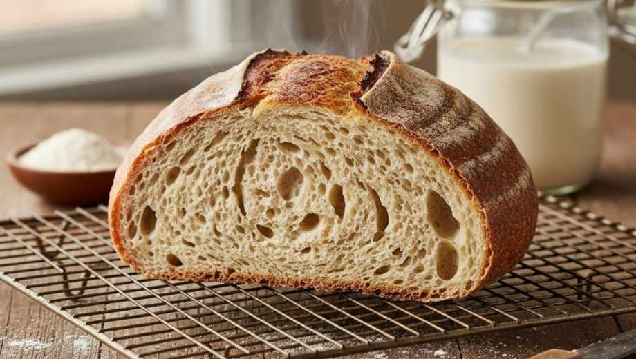 Pan de masa madre: receta.-