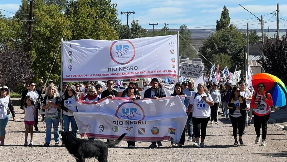 Dirigentes de Unter de toda la provincia se nuclearon en Jacobacci por el paro del inicio del ciclo RIE. Gentileza