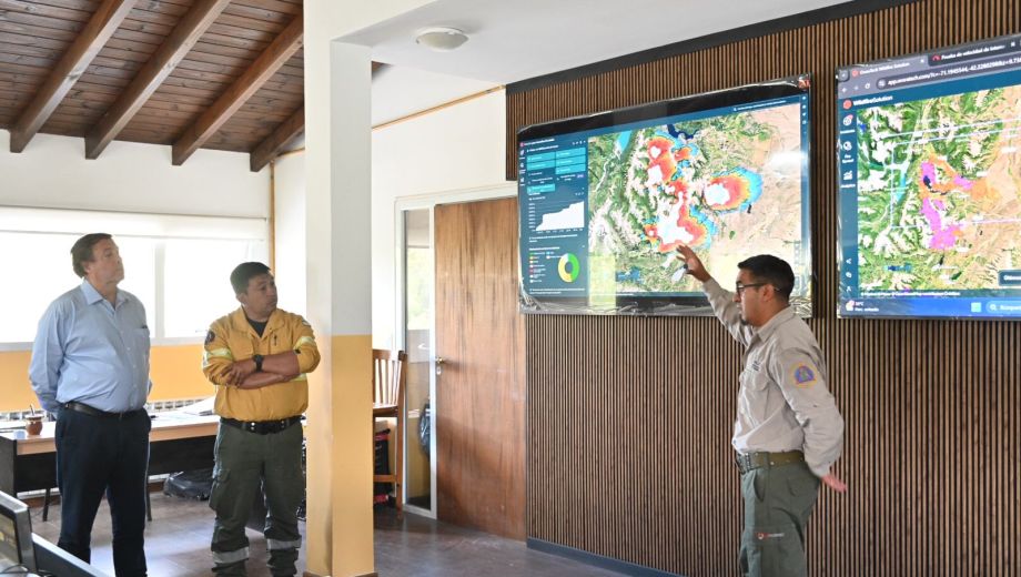 Splif Río Negro incorporó tecnología para la detección temprana del fuego y ver la evolución de manera anticipada. Foto: Chino Leiva