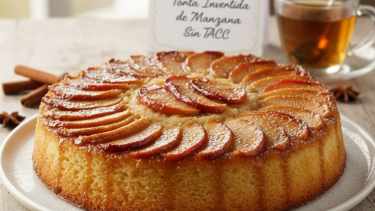 Torta invertida de manzana sin TACC: deliciosa y fácil en solo 3 pasos