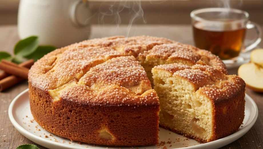 Torta de manzana en licuadora.-