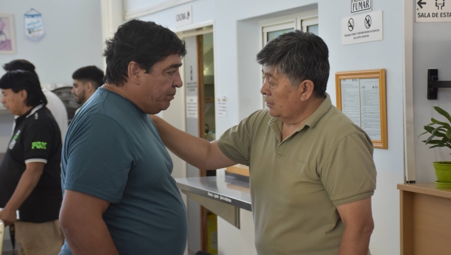 El presidente de Lifune, Néstor Mingot y el vice de AFA, Javier Treuque.