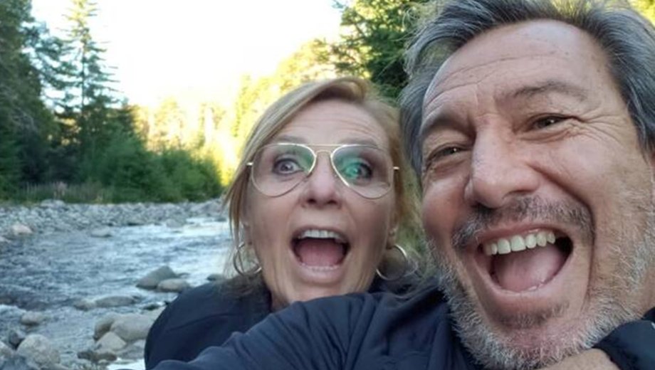 Tapia junto a Juricka en la cordillera de Neuquén. Fotos: gentileza.