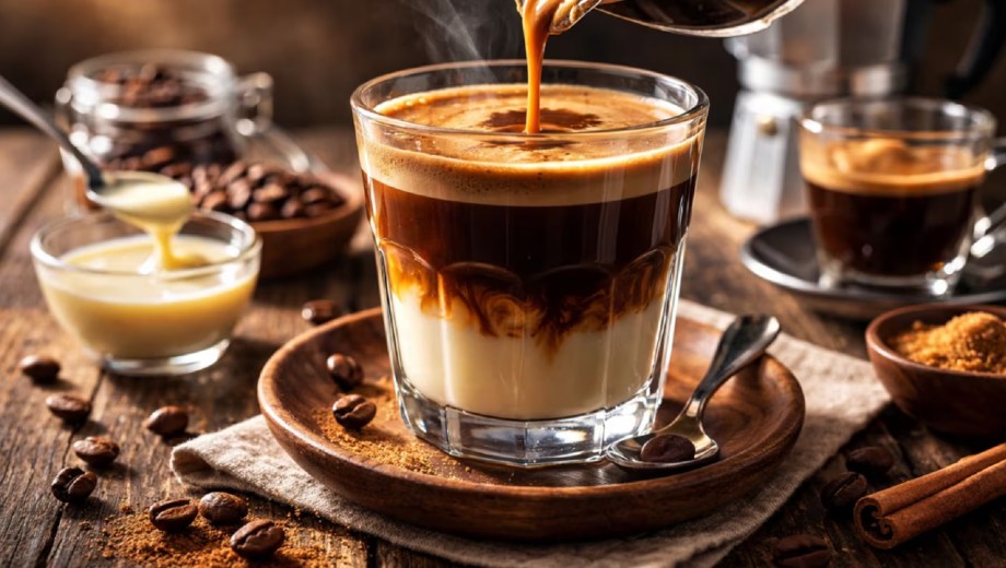 Café bombón con solo 2 ingredientes.