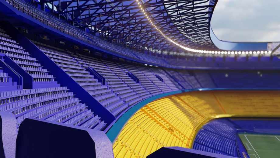 Así quedaría la cuarta bandeja de la Bombonera. (Foto: Infobae)
