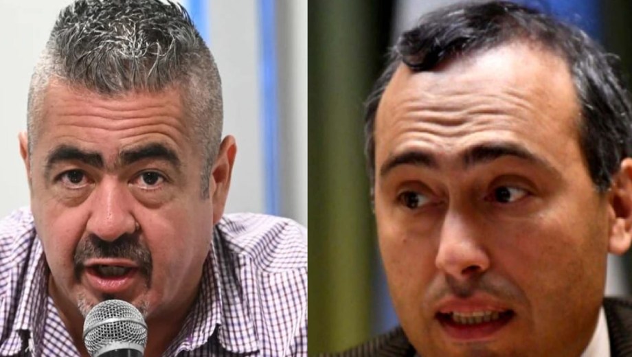 El ministro de Seguridad de Chubut, Héctor Iturrioz y el juez Marcelo Nieto Di Biase.