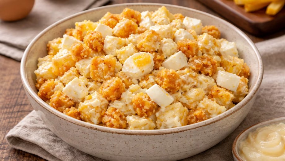 Ensalada de papa y huevo.