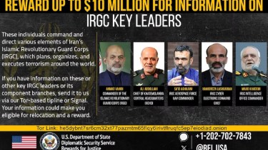 Estados Unidos ofrece hasta USD 10 millones por información sobre líderes militares iraníes acusados de terrorismo