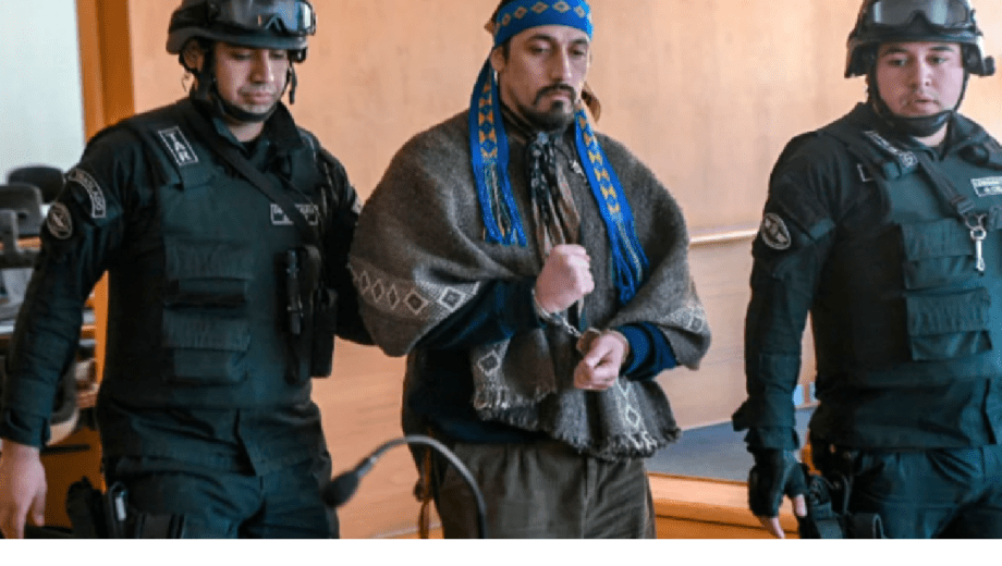 Facundo Jones Huala lleva 9 meses detenido con prisión preventiva, que cumple en el penal federal de Rawson, Chubut. (foto de archivo)