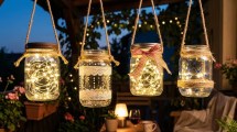 Imagen de Cómo hacer lámparas para decorar la casa con frascos de vidrio y luces LED 