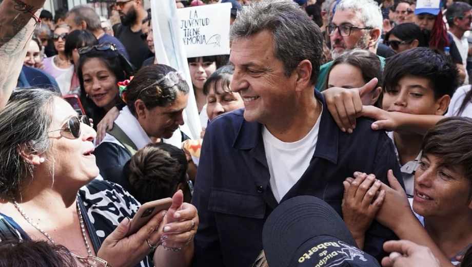 Sergio Massa en la Plaza de Mayo. Foto: NA 