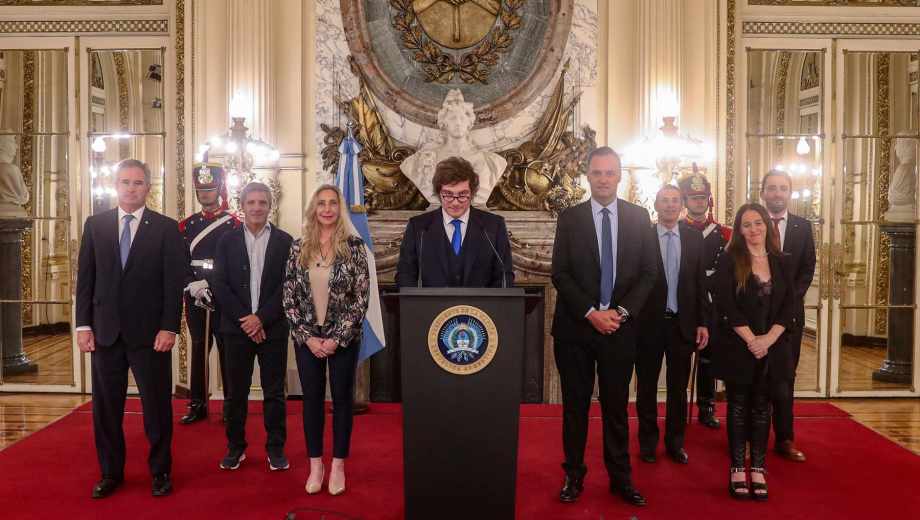 Javier Milei en cadena nacional. Foto: Presidencia 