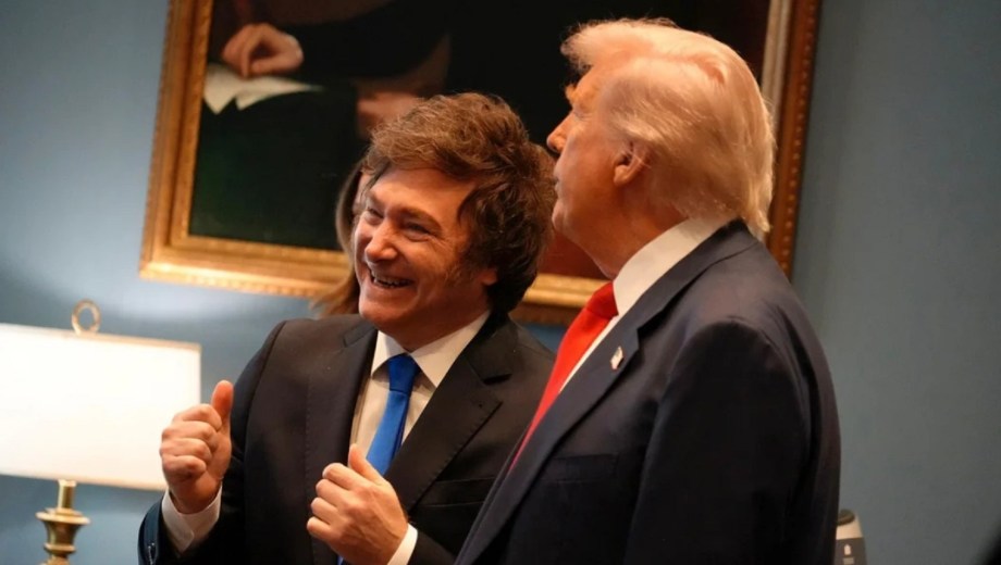 Javier Milei junto a Donald Trump. 