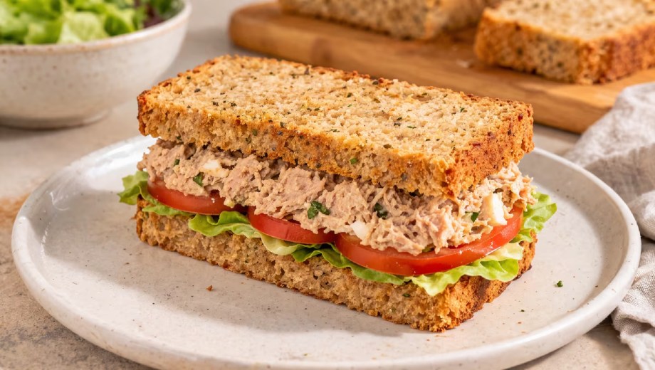 Pan proteico de atún.