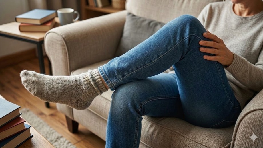 Qué pasa cuando se te duerme la pierna al estar sentado. Foto: Gemini ai.