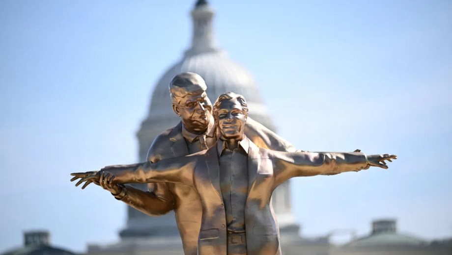La estatua instalada frente al Capitolio, en Washington. Foto: AFP.