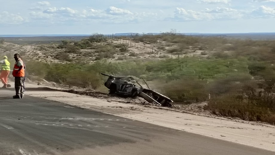 Accidente entre El Cuy y Roca. Foto: gentileza 