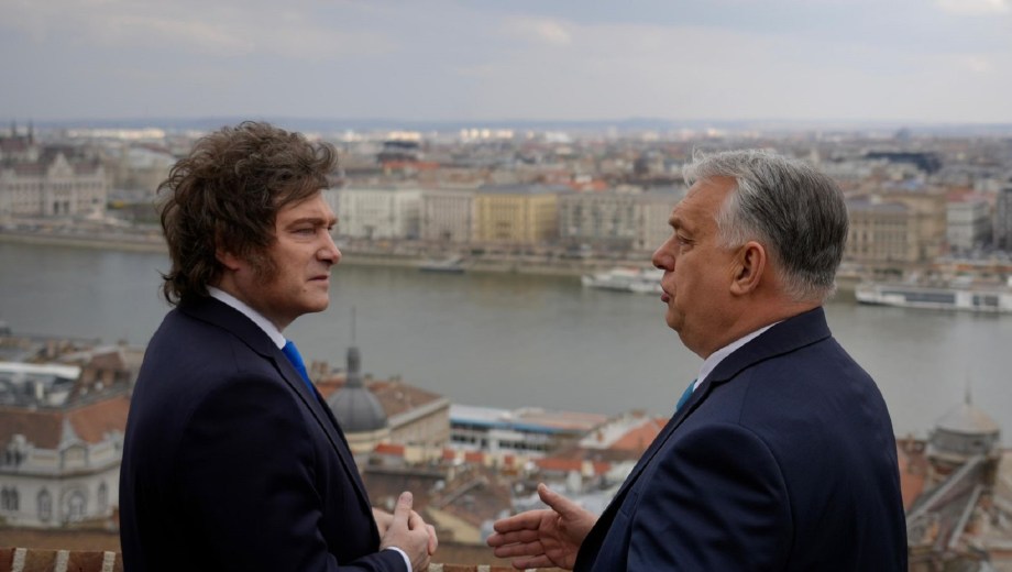 Javier Milei junto al primer ministro de Hungría, Viktor Orbán. Foto: gentileza Presidencia 