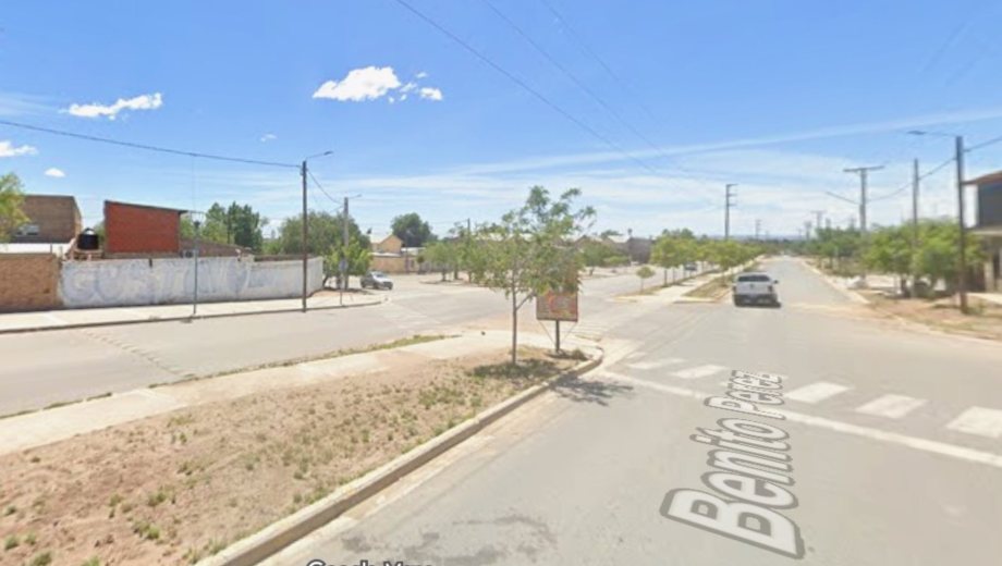 Siniestro fatal en Plaza Huincul. Foto: Captura 
Street Views. 