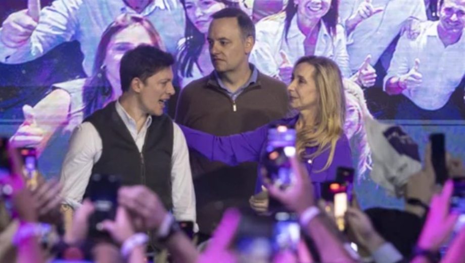 Karina Milei, Manuel Adorni y Santiago Caputo forman parte del círculo cercano al presidente. Foto: Gentileza NA. 