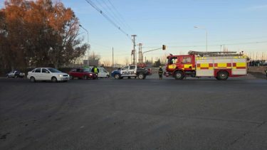 Un choque en cadena complicó el tránsito sobre la Ruta 7: fue cerca del cementerio de Centenario